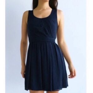 THEORY Emmalee Georgette Twist Front Silk Dress
